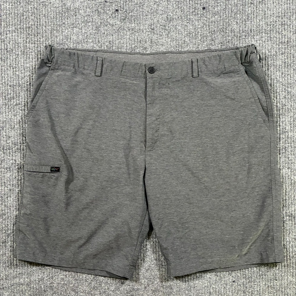 Greg Norman Mens Cargo Shorts Size 40 Gray Flat Front Outdoor High Rise